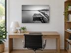 Fallen Log Jetty landscape canvas print on the wall of a study