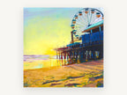 Golden Hour Pier, coastal canvas wall art print, front view