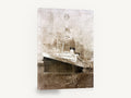 Ocean Liner Dressed Overall, vintage ocean liner nautical map, stretched canvas wall art print ready to hang