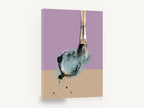 Teal Brush Swirl, modern makeup brush fashion, stretched canvas wall art print ready to hang