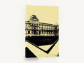 Louvre Courtyard in Cream, louvre paris black and cream photograph, city canvas wall art print ready to hang