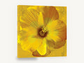 Golden Hibiscus Bloom, yellow hibiscus flower contemporary botanical, floral canvas wall art print ready to hang