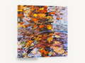 Autumn Leaf Ripples, autumn leaves pond ripples artwork, landscape canvas wall art print ready to hang