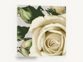 Cream Rose Unfurling, cream rose close-up photograph, floral canvas wall art print ready to hang