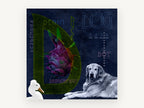 Dragonfruit Dog Alphabet, kitchen canvas wall art print, front view