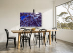 Violet Canopy Skyward landscape canvas print on the wall of a dining room
