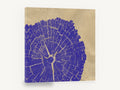 Violet Tree Rings, purple tree ring cross section, floral canvas wall art print ready to hang