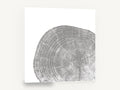 Grey Tree Ring Slice, grey tree ring cross section, floral canvas wall art print ready to hang