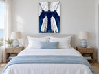 Cobalt Gothic Arches city canvas print on the wall of a bedroom
