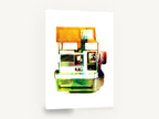 Instant London Camera, retro instant camera london collage, stretched canvas wall art print ready to hang