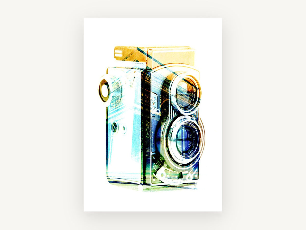 Twin Lens Double Exposure, vintage canvas wall art print, front view