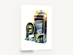 Folding Camera Double Exposure, vintage folding camera double exposure, stretched canvas wall art print ready to hang