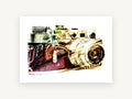 Double Exposure Rangefinder, vintage canvas wall art print, front view