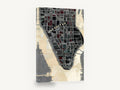 Manhattan Collage Map, manhattan street map collage, city canvas wall art print ready to hang