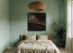 Brooklyn Bridge After Dark city canvas print on the wall of a bedroom