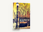 Bryant Park Subway Sign, new york bryant park subway station photograph, city canvas wall art print ready to hang