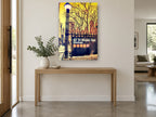 Bryant Park Subway Sign city canvas print on the wall of a entry hall