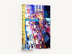 Wet Rush Hour, new york rainy street taxis photograph, city canvas wall art print ready to hang