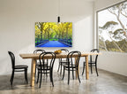 Spring Park Promenade landscape canvas print on the wall of a dining room