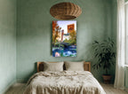 Gapstow Bridge Dusk city canvas print on the wall of a bedroom