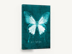 Teal Ulysses Butterfly, teal ulysses butterfly illustration, animal canvas wall art print ready to hang