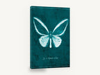Teal Butterfly Specimen, teal butterfly specimen illustration, animal canvas wall art print ready to hang