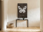 Chalk Tiger Butterfly animal canvas print on the wall of a hallway