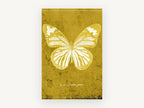 Golden Tiger Butterfly, vintage butterfly specimen illustration, animal canvas wall art print, front view