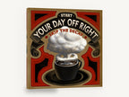 Decaf Blast Coffee Poster, skip the decaf coffee typography, kitchen canvas wall art print ready to hang