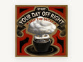Decaf Blast Coffee Poster, kitchen canvas wall art print, front view