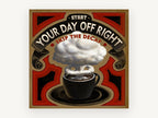 Decaf Blast Coffee Poster, kitchen canvas wall art print, front view