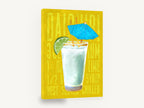 Daiquiri Best Served Chilled, retro daiquiri cocktail recipe, stretched canvas wall art print ready to hang