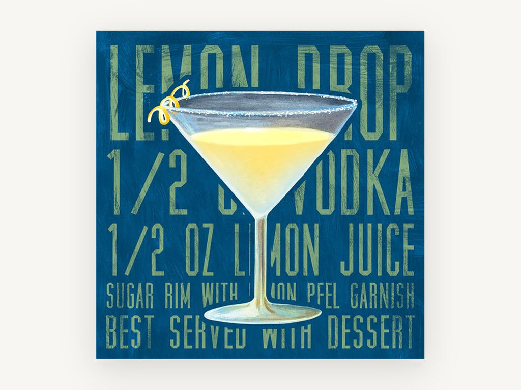 Sugar Rim Lemon Drop, kitchen canvas wall art print, front view