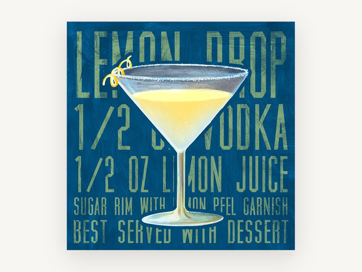 Sugar Rim Lemon Drop, kitchen canvas wall art print, front view