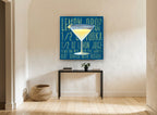 Sugar Rim Lemon Drop kitchen canvas print on the wall of a hallway
