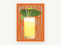 Margarita Recipe Poster, vintage canvas wall art print, front view