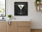 Shaken Martini Recipe kitchen canvas print on the wall of a kitchen