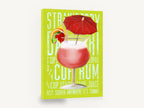 Strawberry Daiquiri Sunshine, retro strawberry daiquiri cocktail, stretched canvas wall art print ready to hang