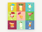 Tropical Cocktail Grid, kitchen canvas wall art print, front view