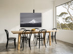 Lit Peak Dusk landscape canvas print on the wall of a dining room