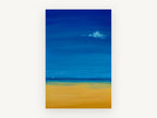 Lone Sail Calm, coastal canvas wall art print, front view