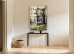 Brooklyn Bridge Layers city canvas print on the wall of a hallway