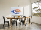 Grilled Cheese Plate kitchen canvas print on the wall of a dining room