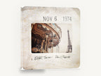 Paris Carousel Slide, vintage paris slide eiffel tower carousel, city canvas wall art print ready to hang