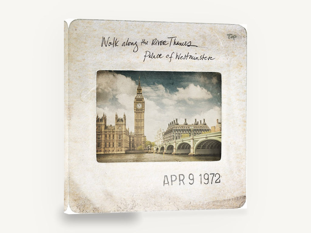 Westminster Slide 1972, vintage london slide westminster photograph, city canvas wall art print ready to hang