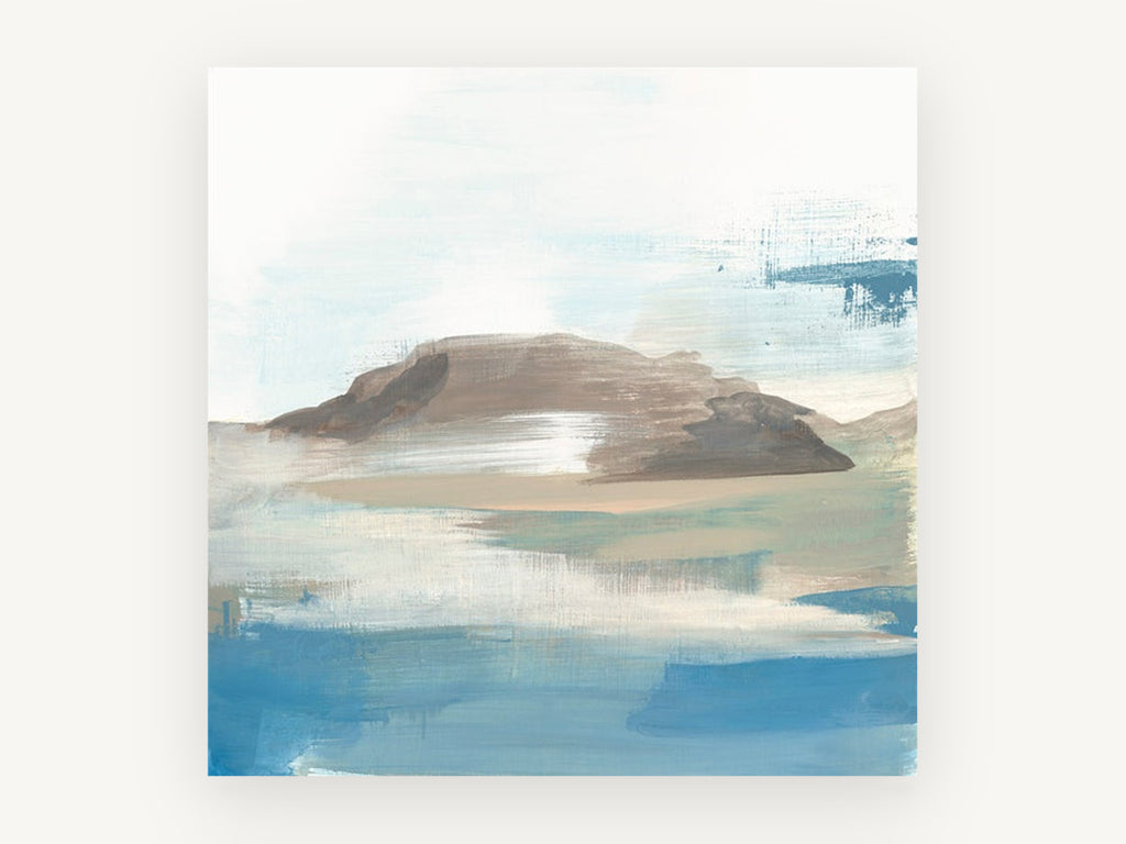 Misty Headland Haze, coastal canvas wall art print, front view