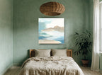 Soft Dune Headland coastal canvas print on the wall of a bedroom