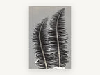 Twin Fern Silhouettes, floral canvas wall art print, front view