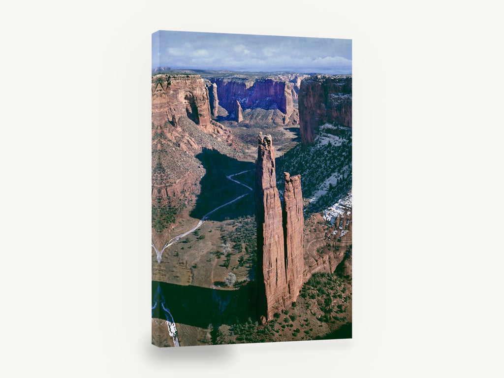 Canyon Spire Shadows, red rock canyon spire photograph, landscape canvas wall art print ready to hang
