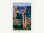 Canyon Spire Shadows, red rock canyon spire photograph, landscape canvas wall art print, front view